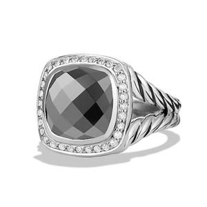 David Yurman Albion Ring with Hematite and Diamond